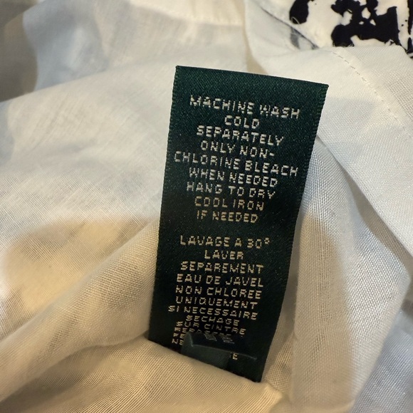 Lauren Ralph Lauren Black and White Abstract Floral Fit and Flair Midi Dress - Picture 8 of 11